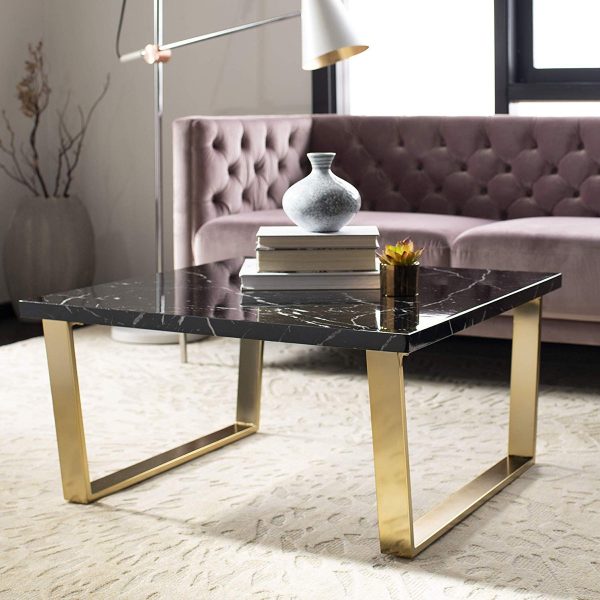 Square Black Marble Coffee Table