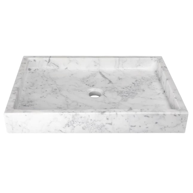 Square White Marble Sink
