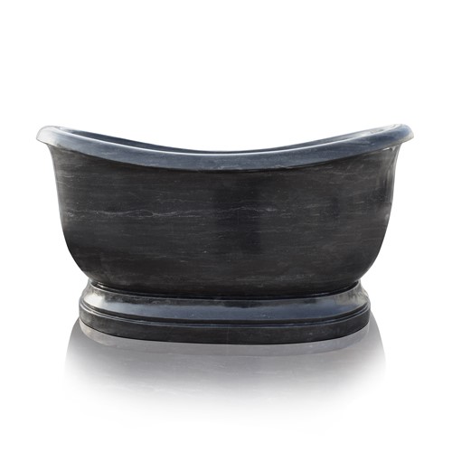 Classic design black limestone bath tub