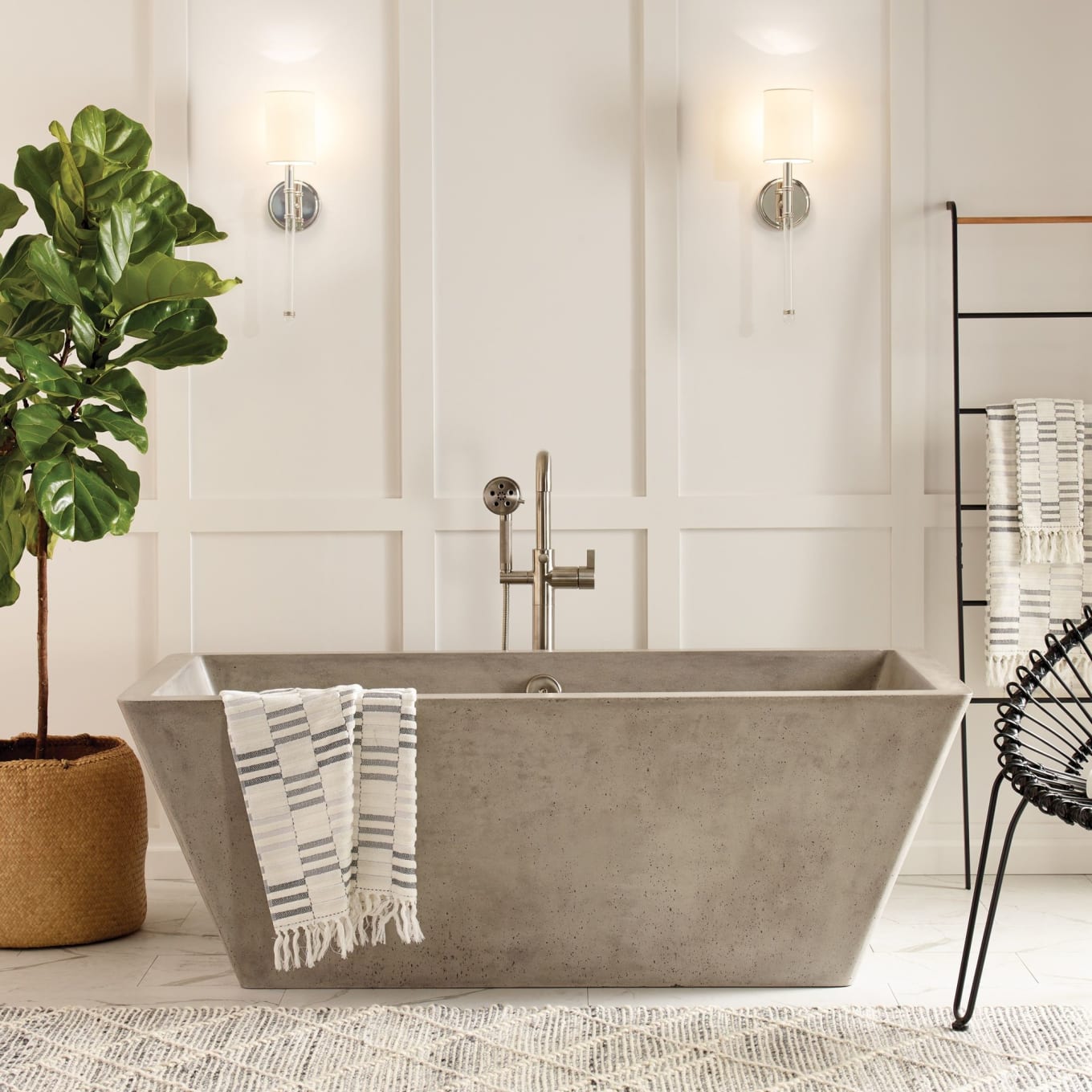 stone soaking tub