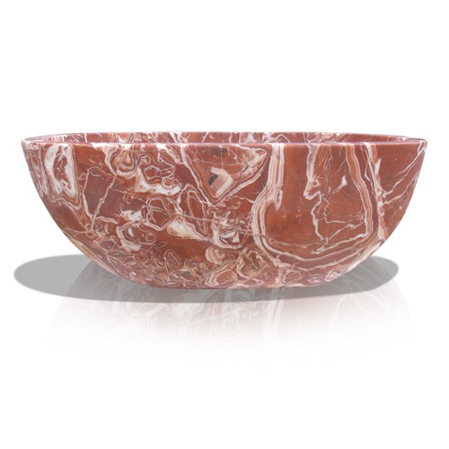 Red rose marble bathtub