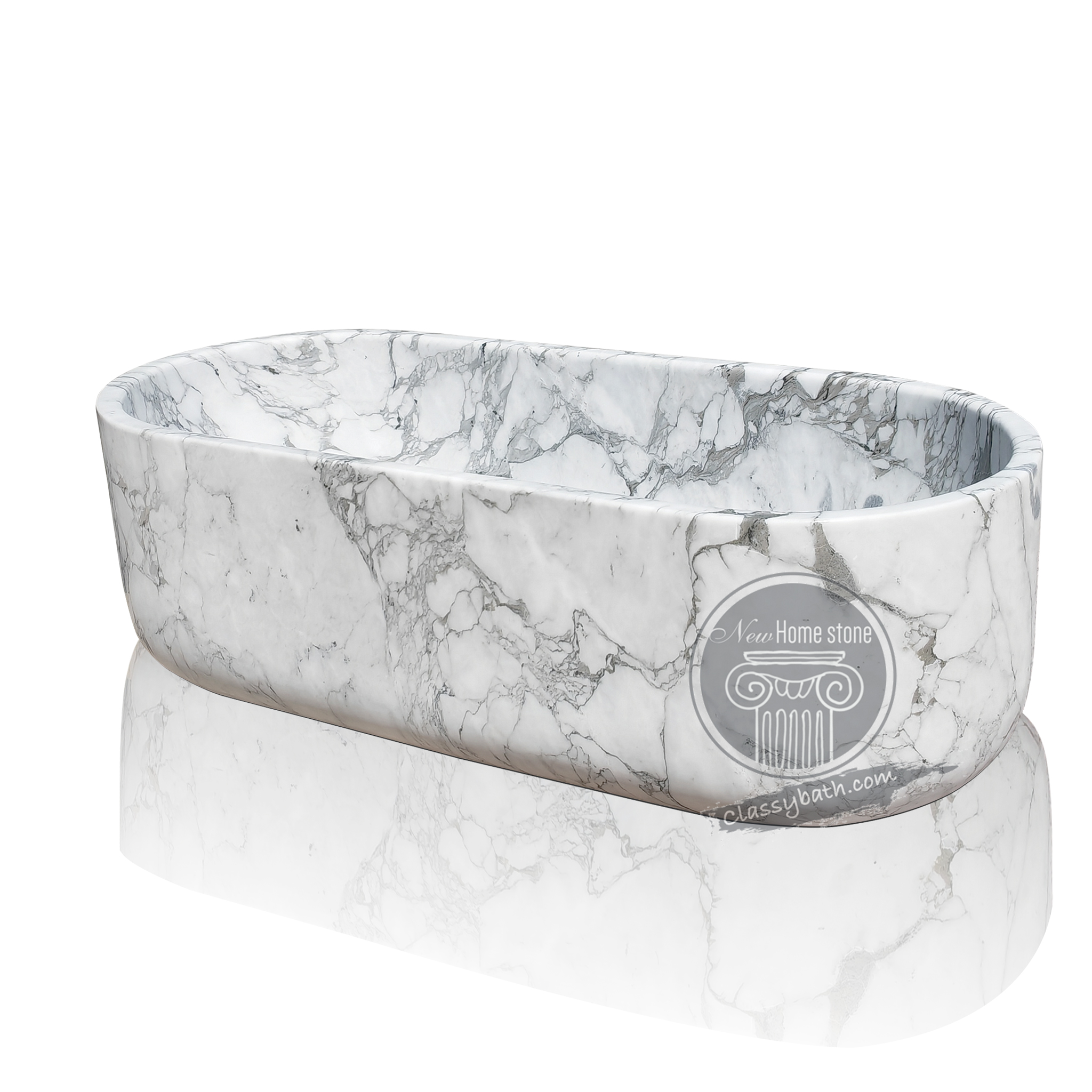 White marble bathtub on promotion