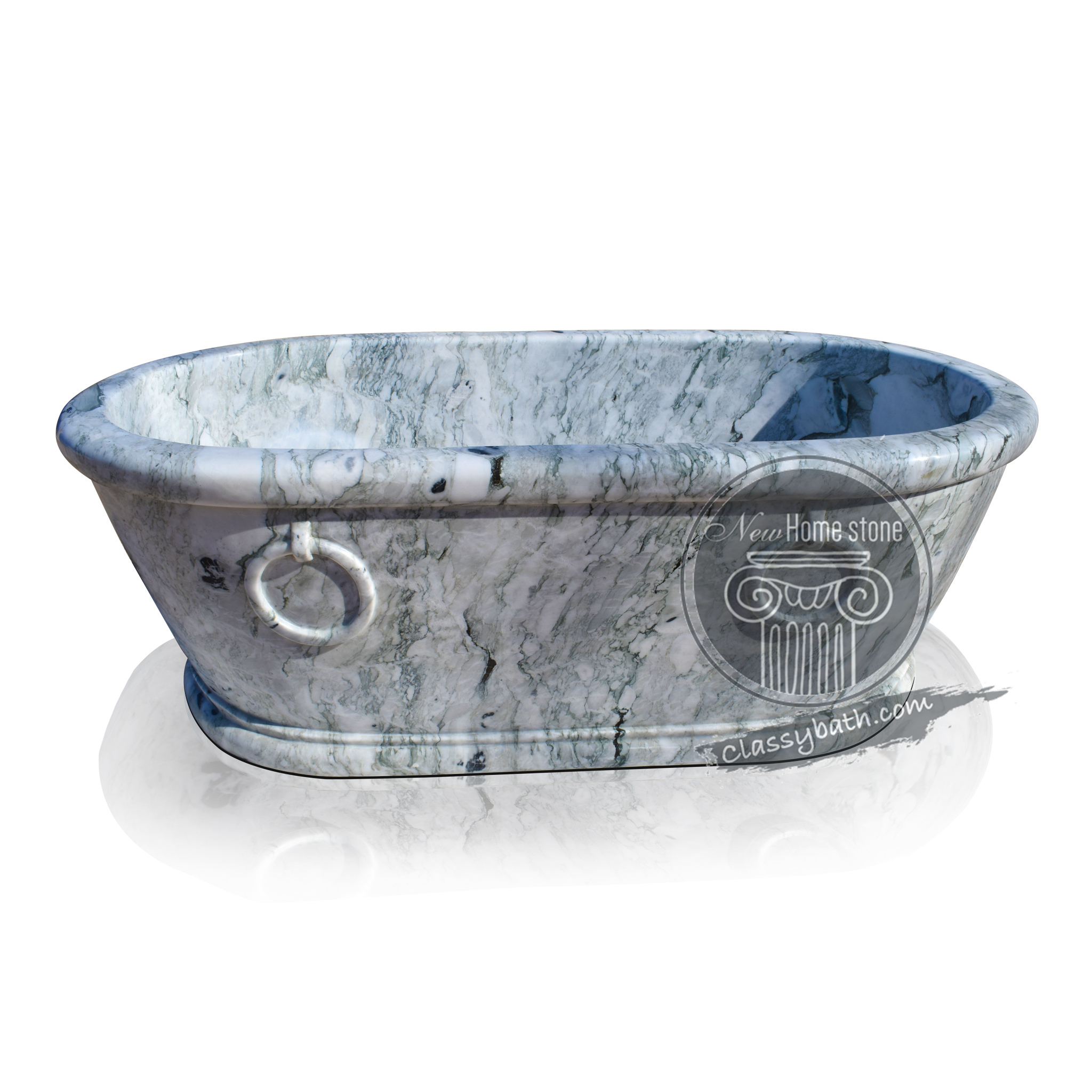 Traditional Marble bathtub design with two rings