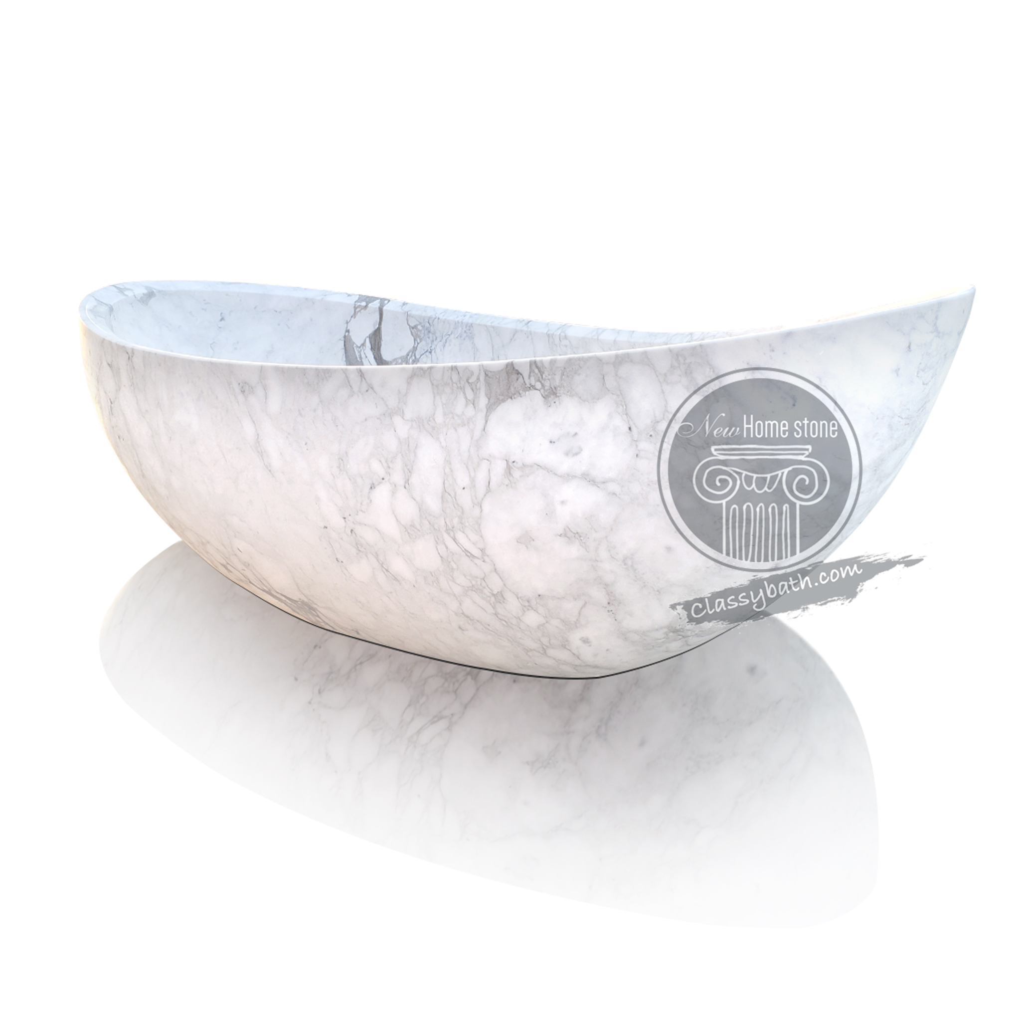 Master piece high polished stone soaker tub