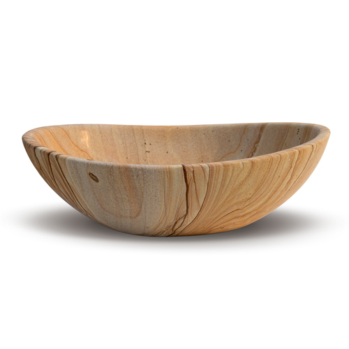 Contemporary sandstone bowl sink