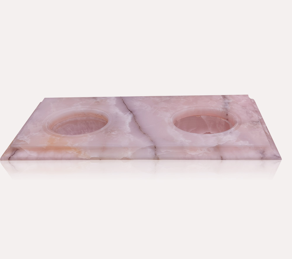 Pink Marble Dual Basin
