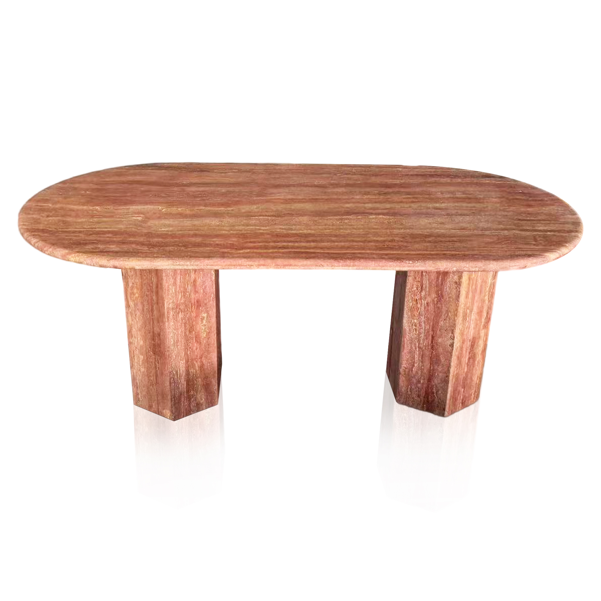 Oval marble dining table