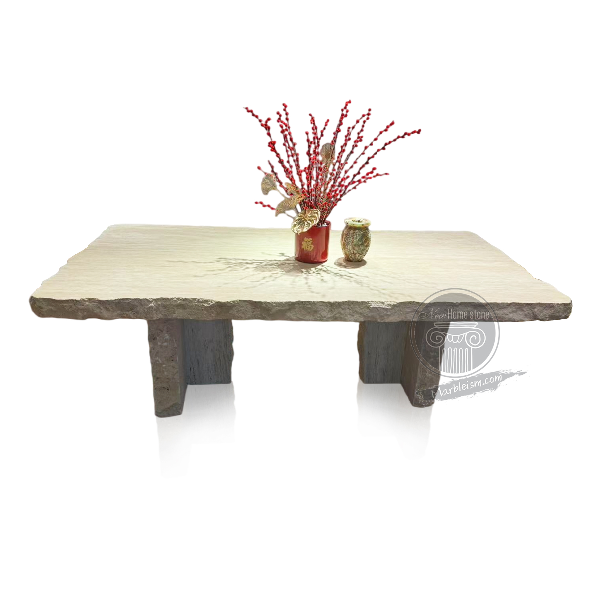 Large square marble table
