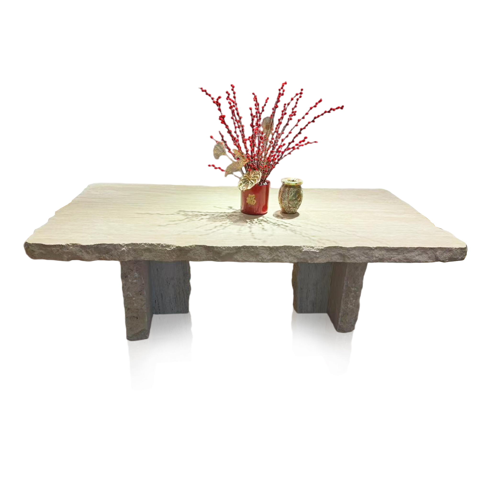 Square large marble table