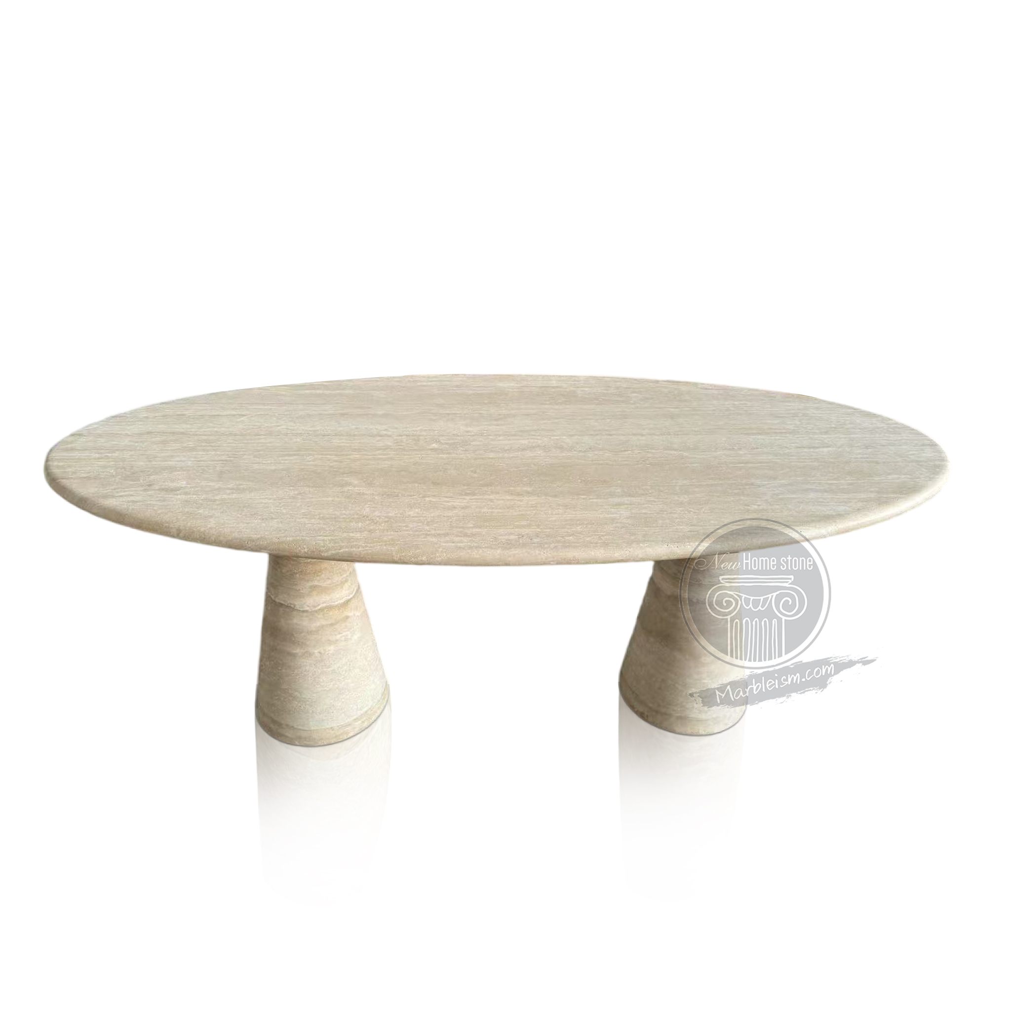 Large oval marble table