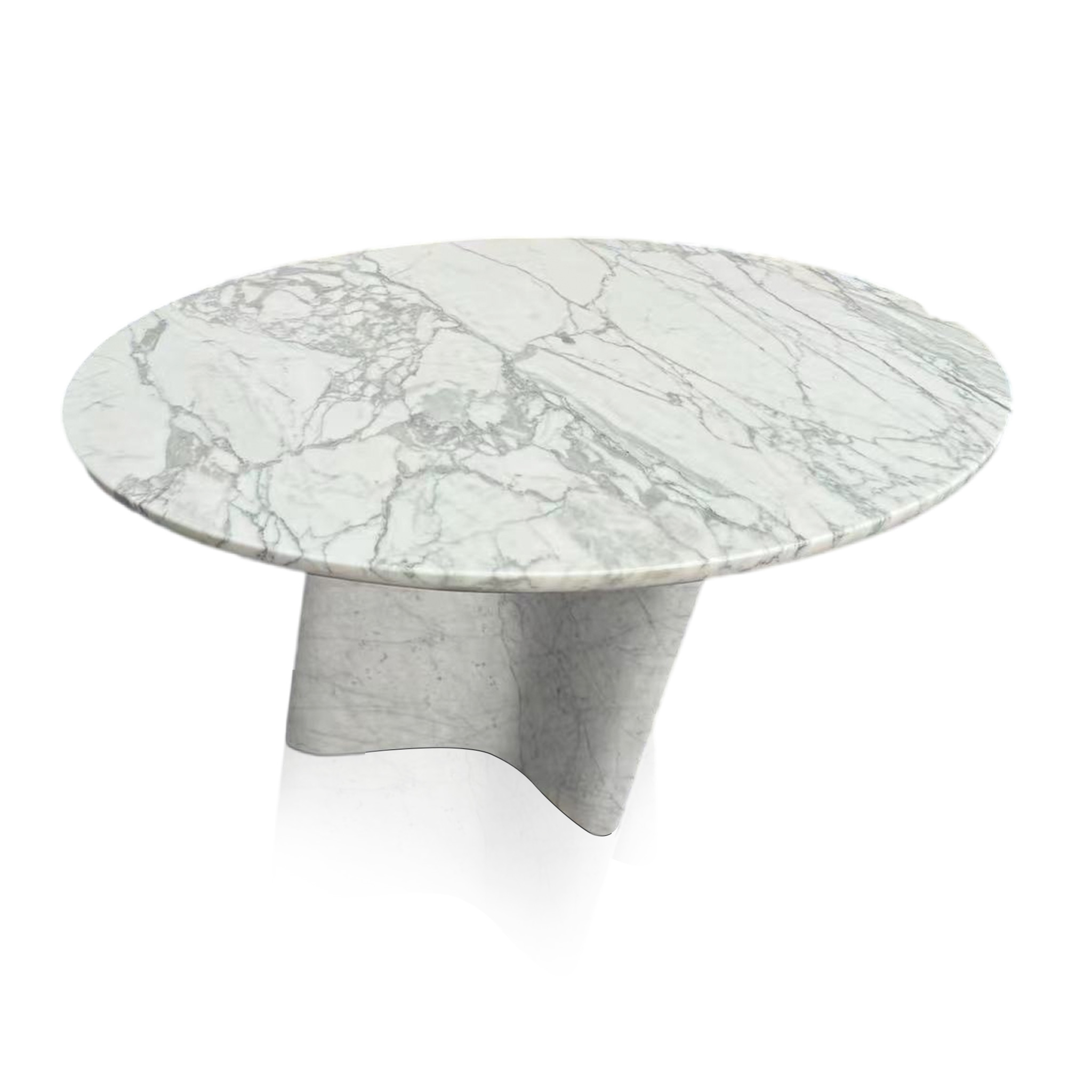 White Carrara marble table