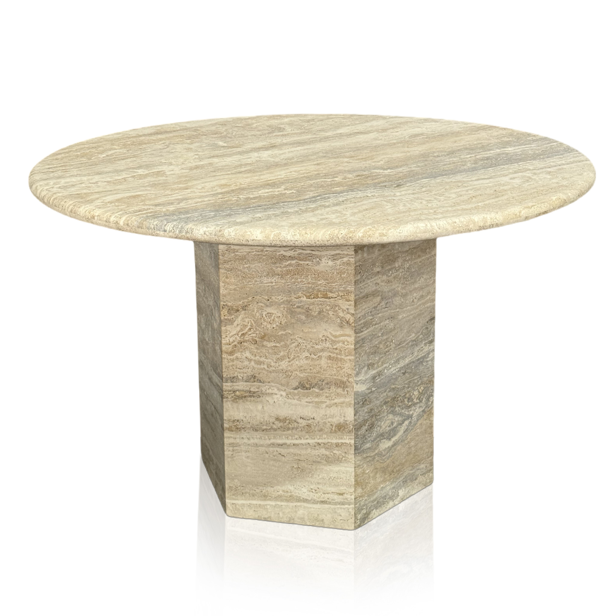 Marble Travertine pedestal table