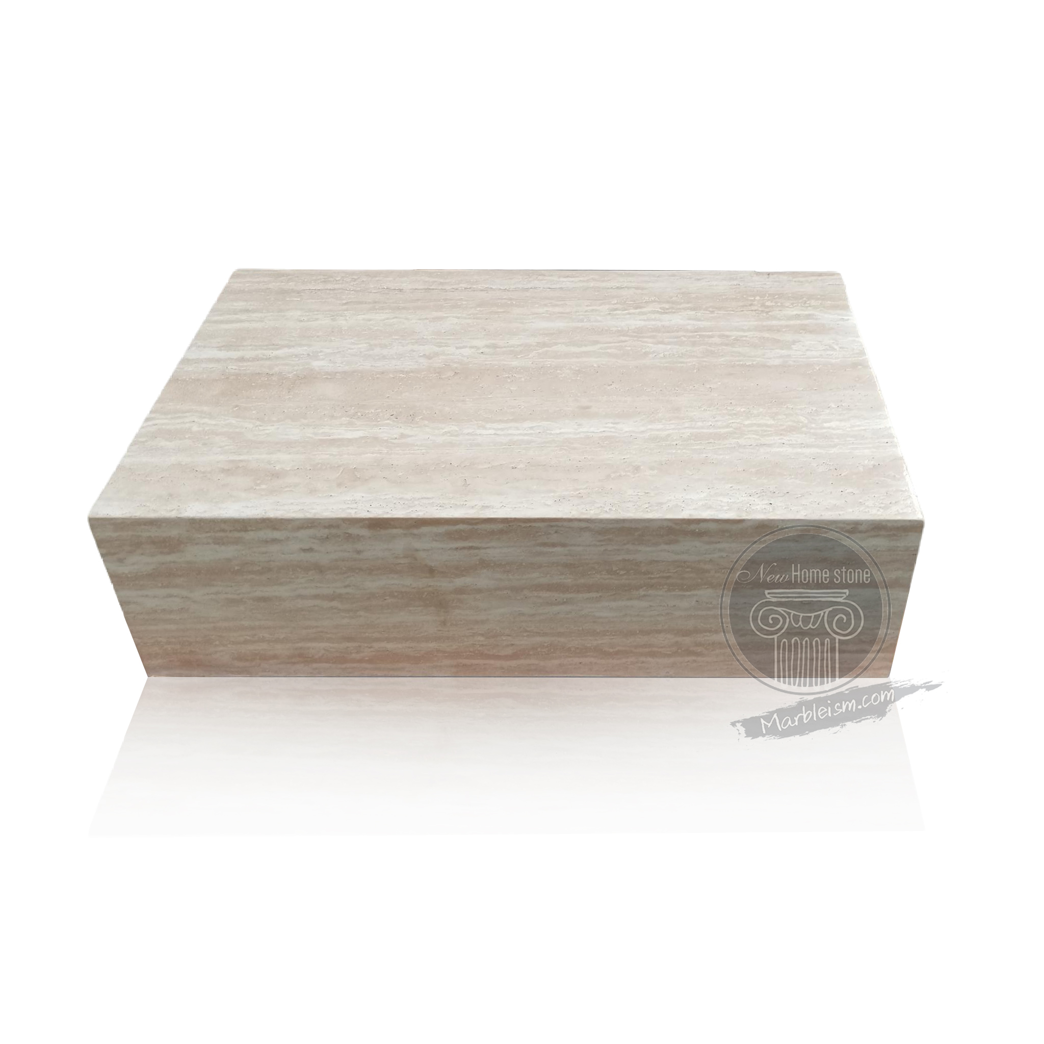 Travertine coffee table