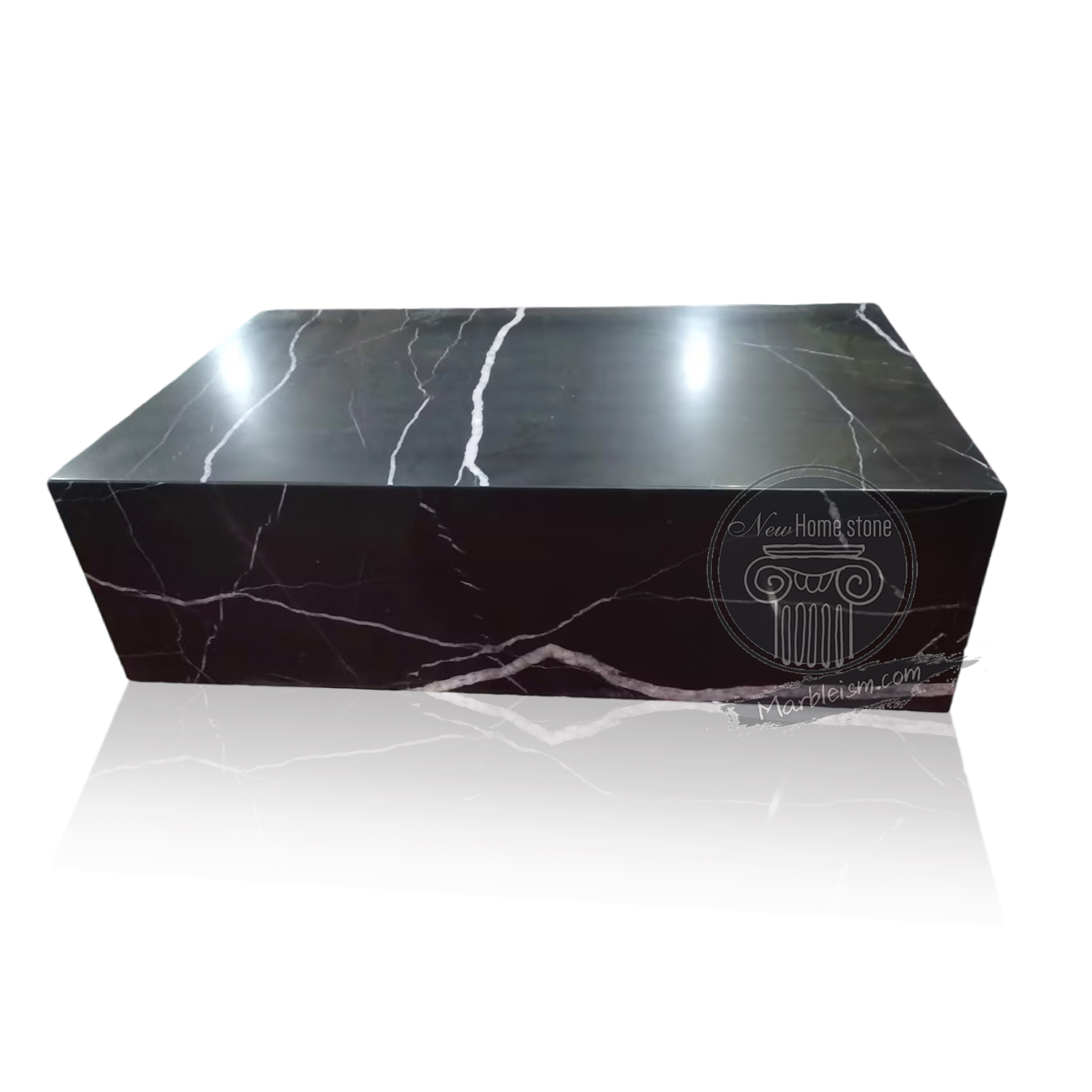 Black marble coffee table