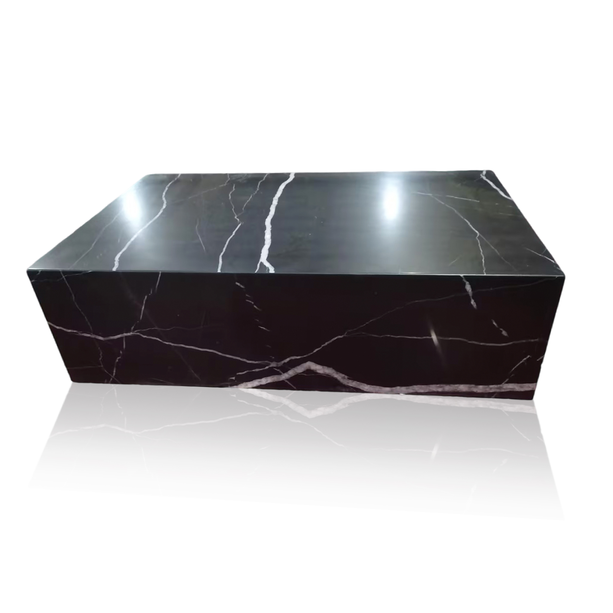 Black marble coffee table