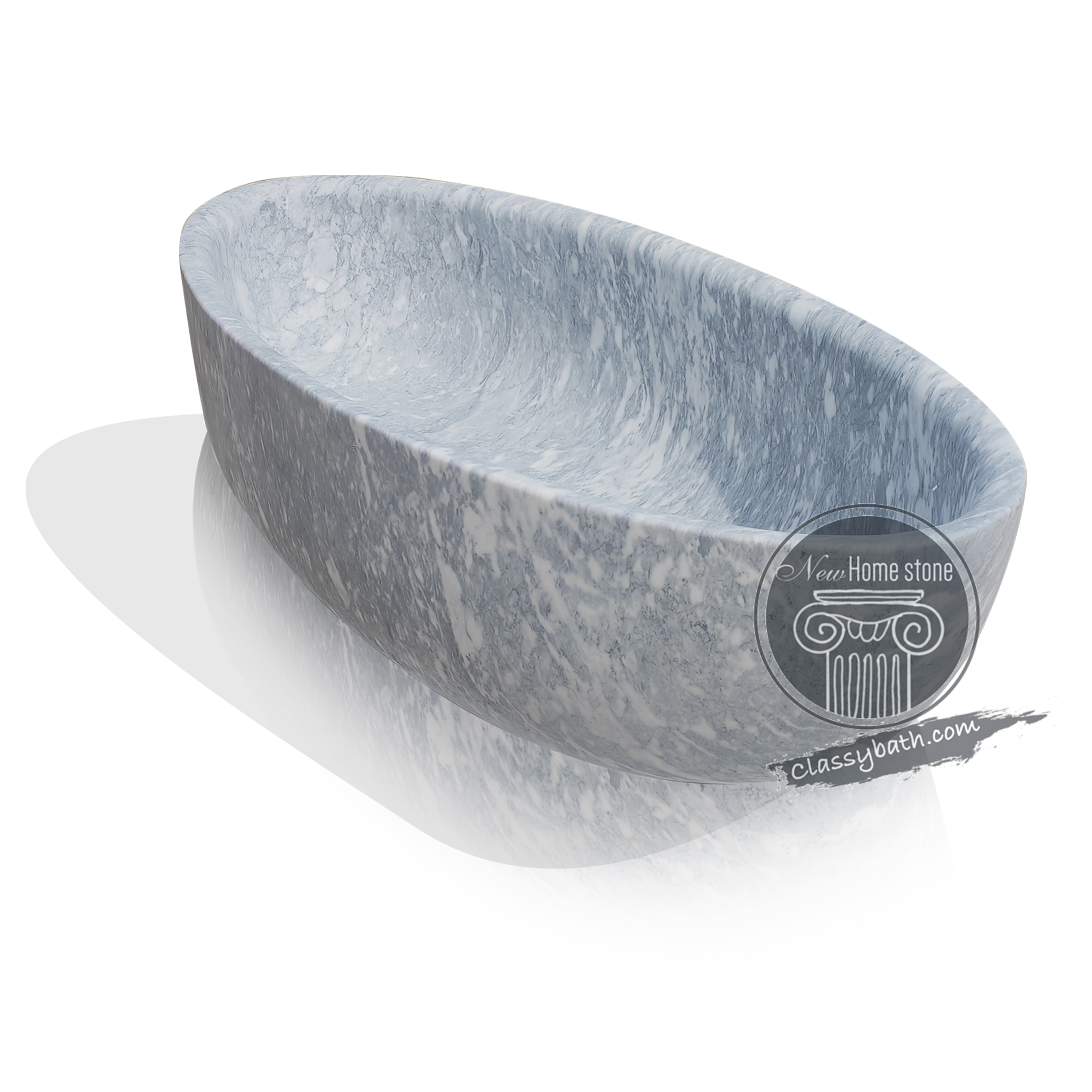 Carrara marble bathtub