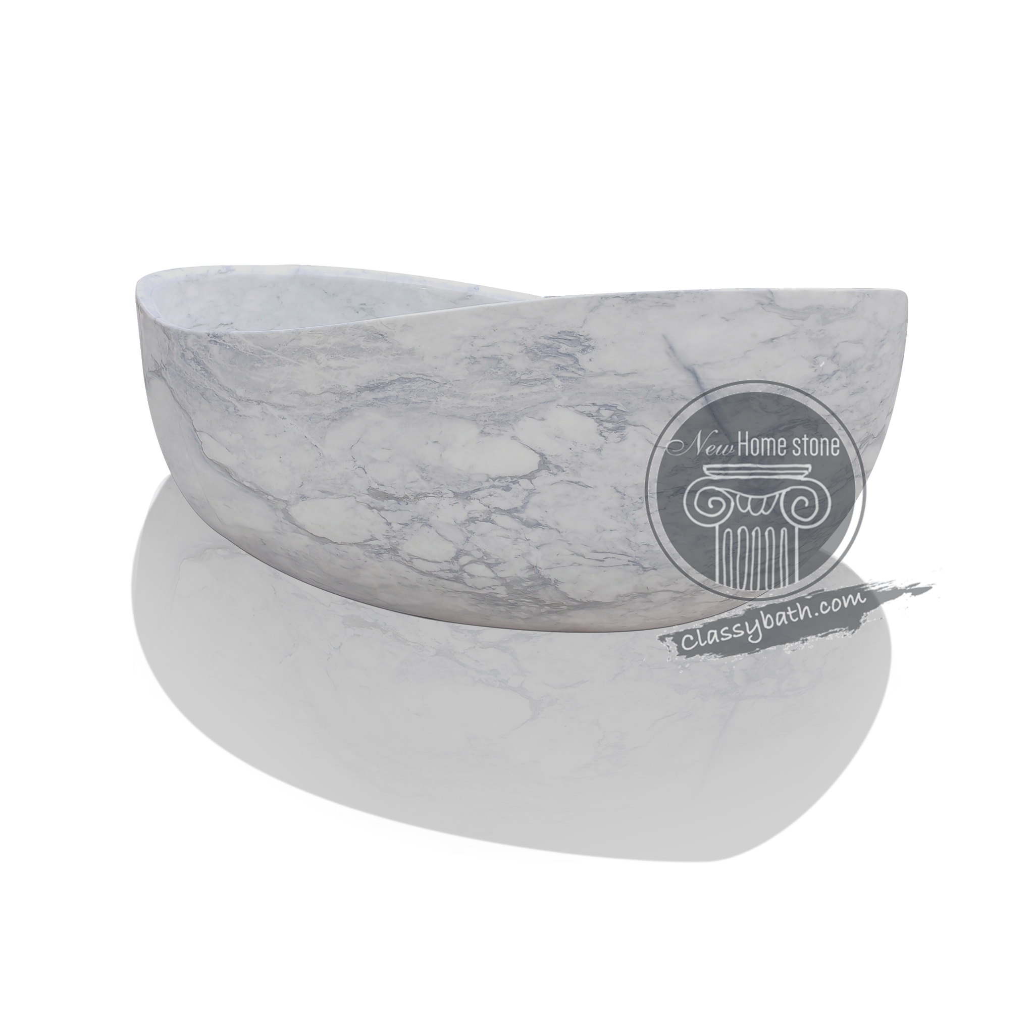 Arabescato marble bathtub