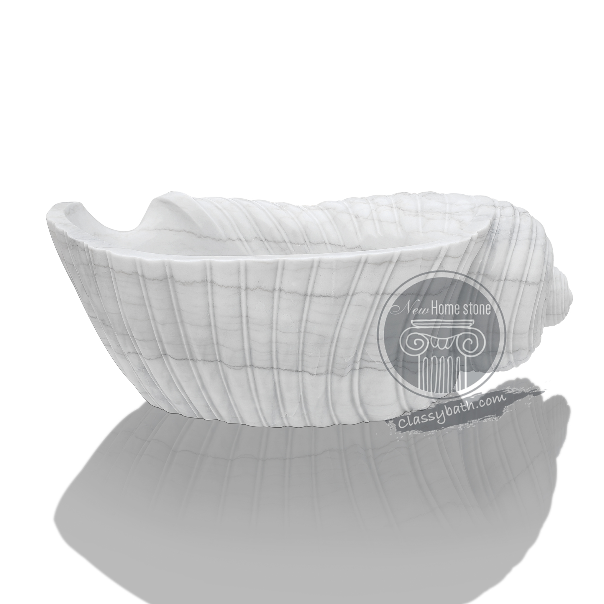 Soaking tub shell shape design