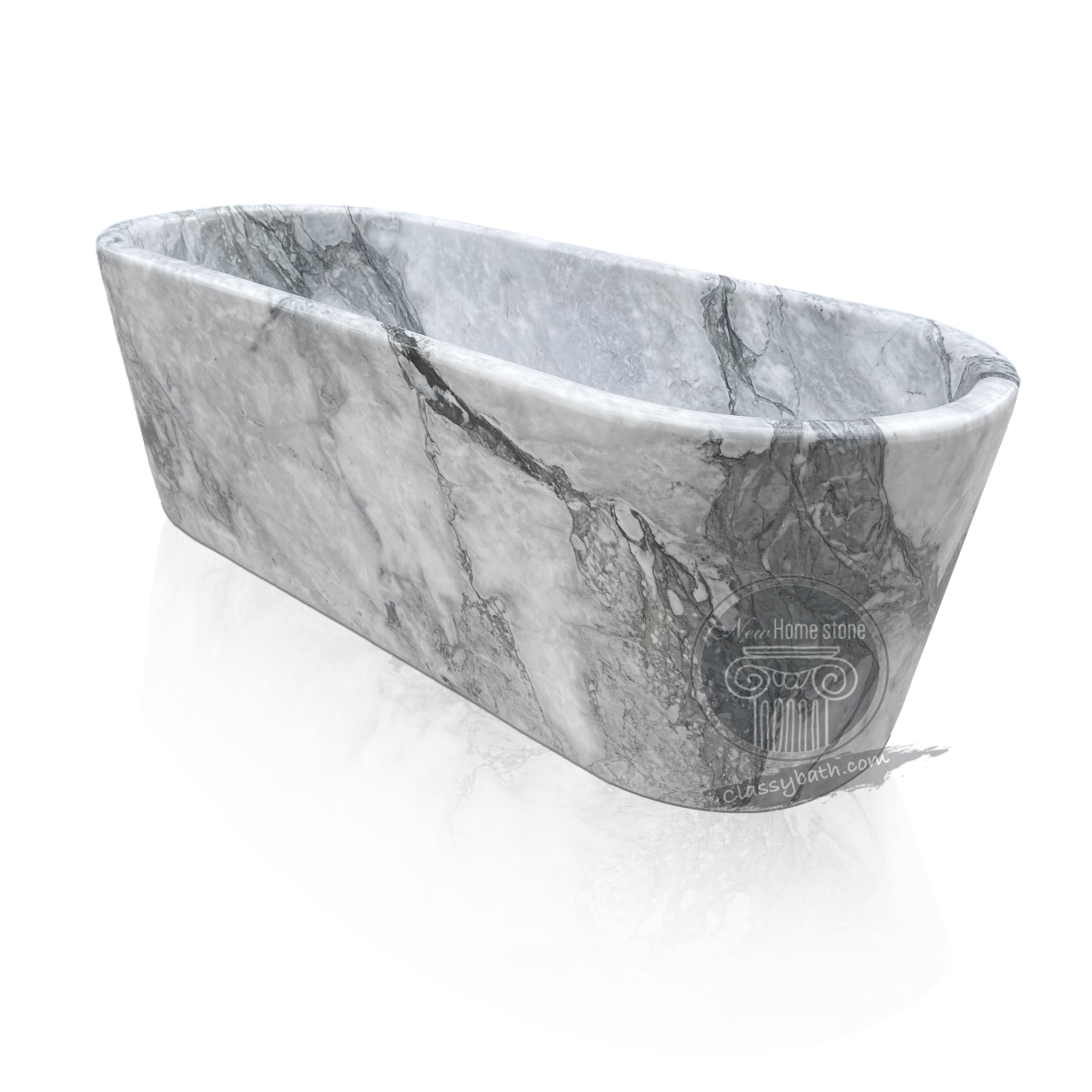 Freestanding stone tub