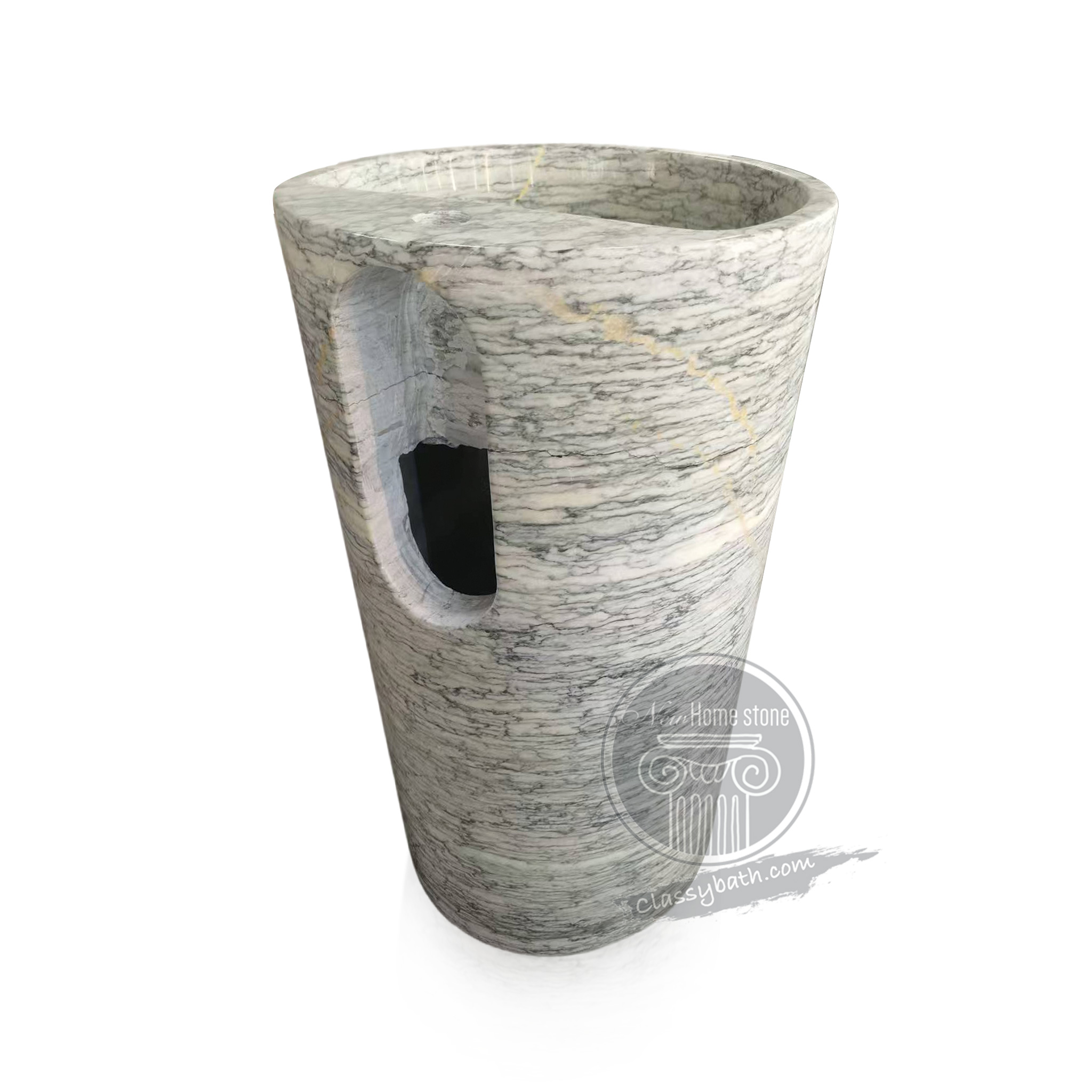 Basin and pedestal