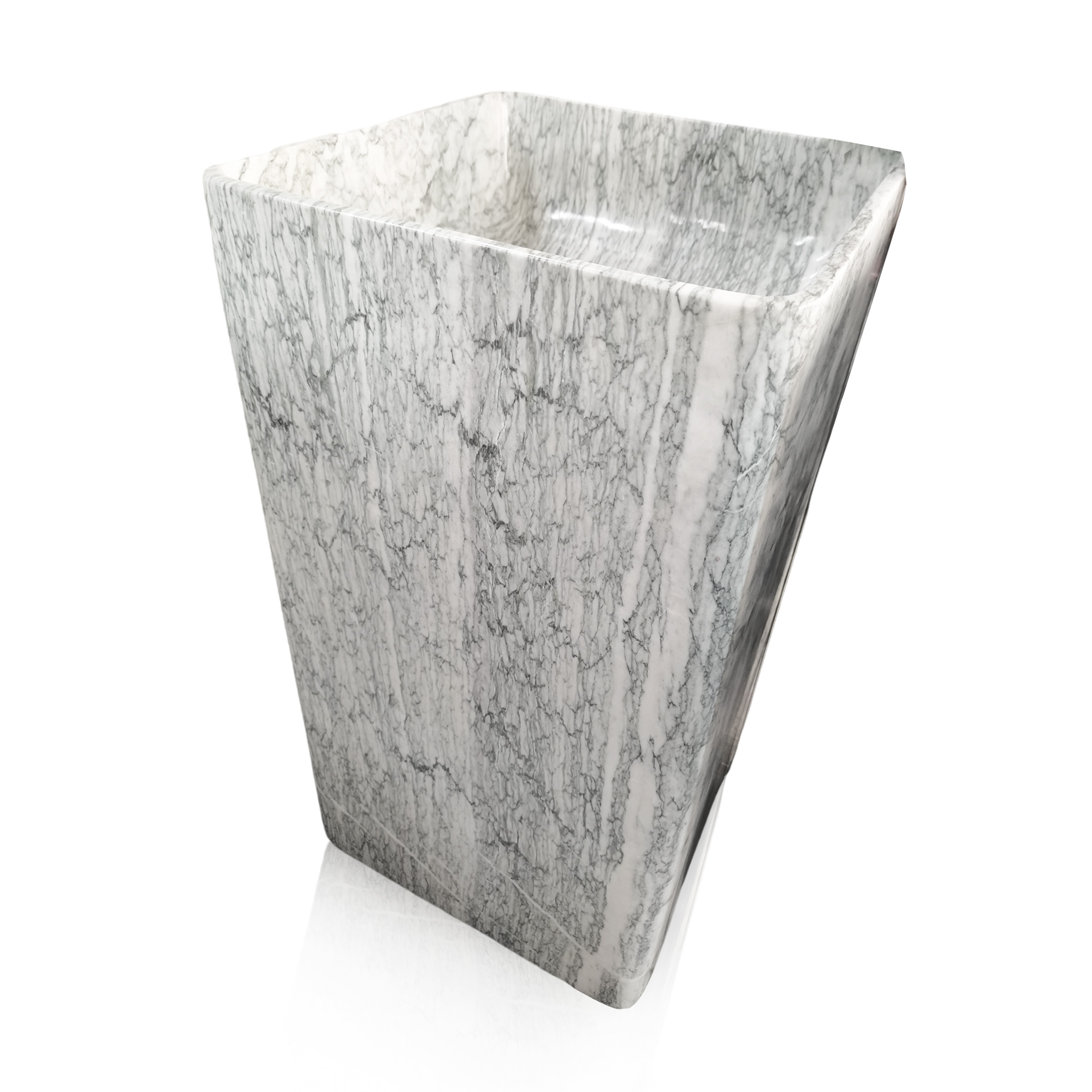 Square pedestal sink