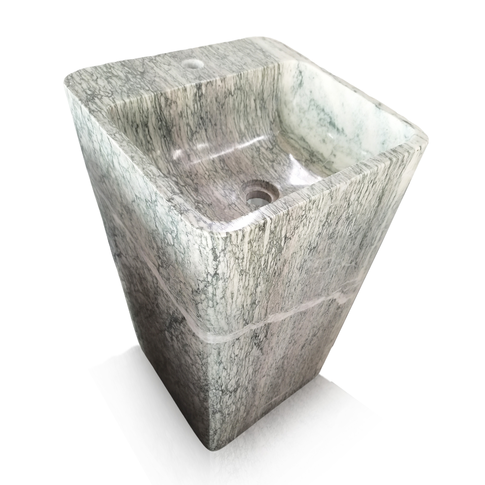 Marble pedestal sink