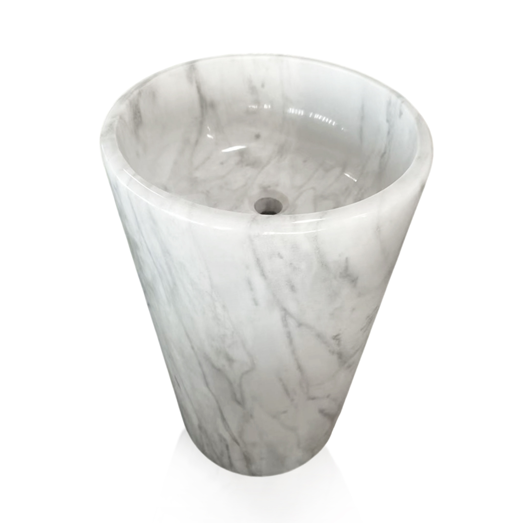 Carrara Marble pedestal sink