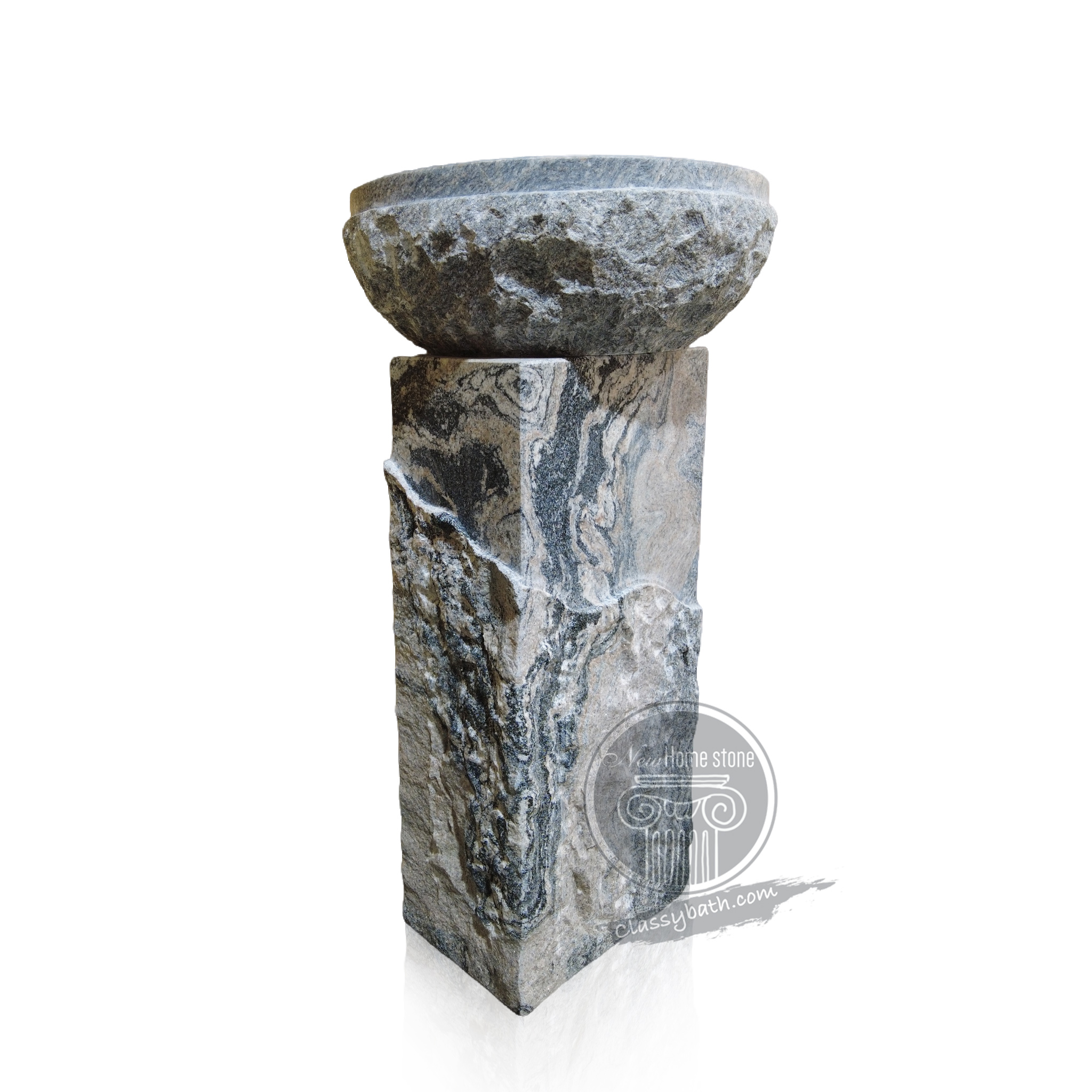 Corner basin with pedestal