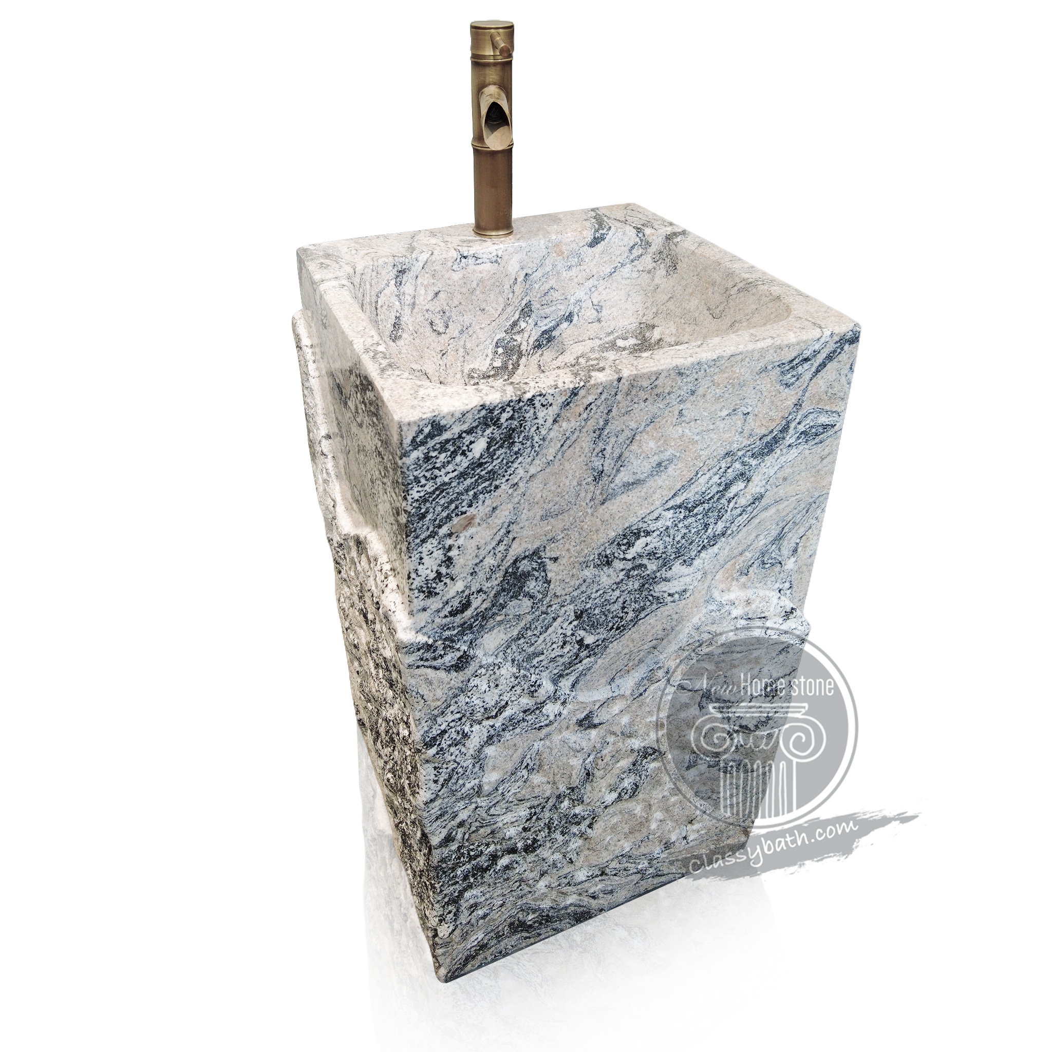 Compact pedestal sink