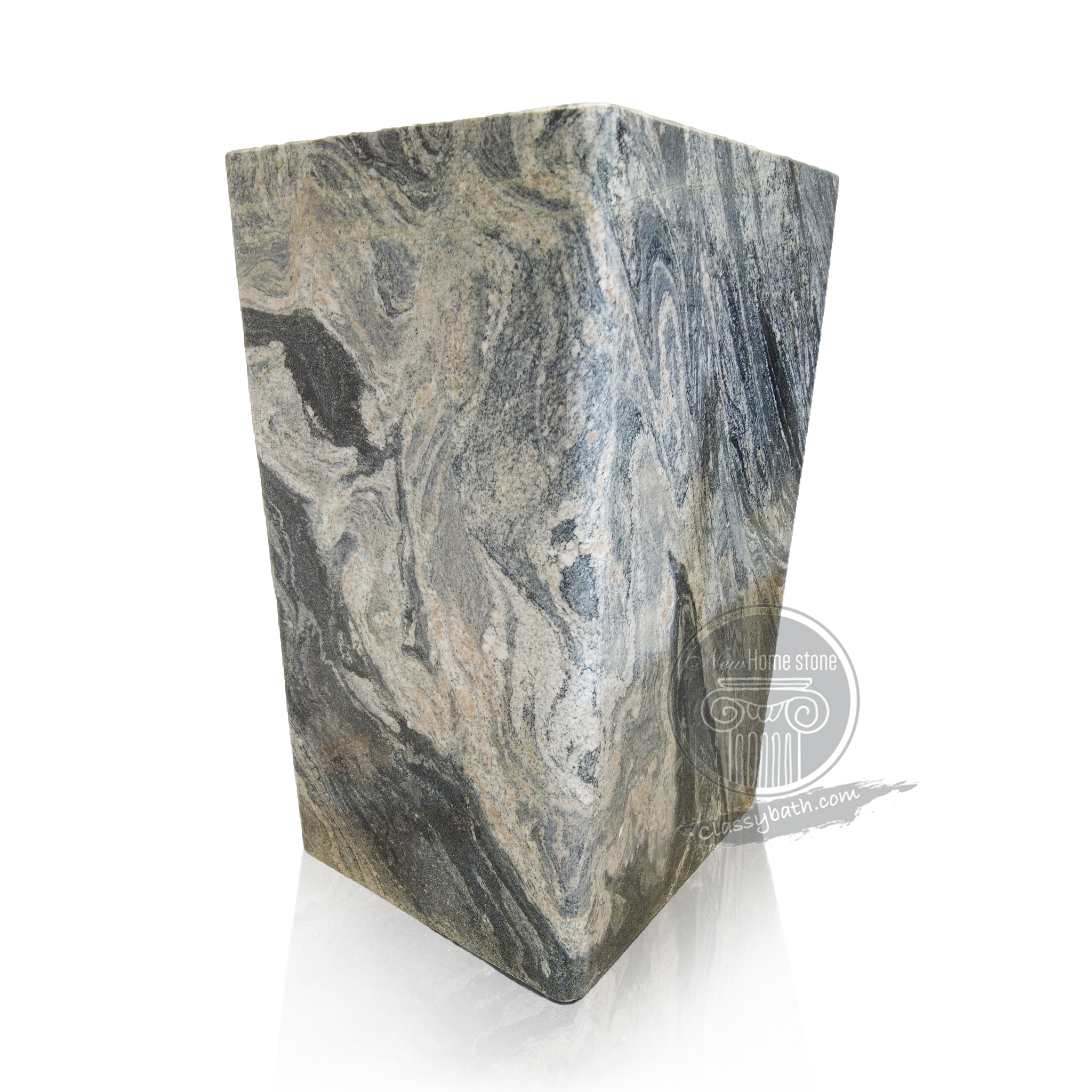 Matte black pedestal sink