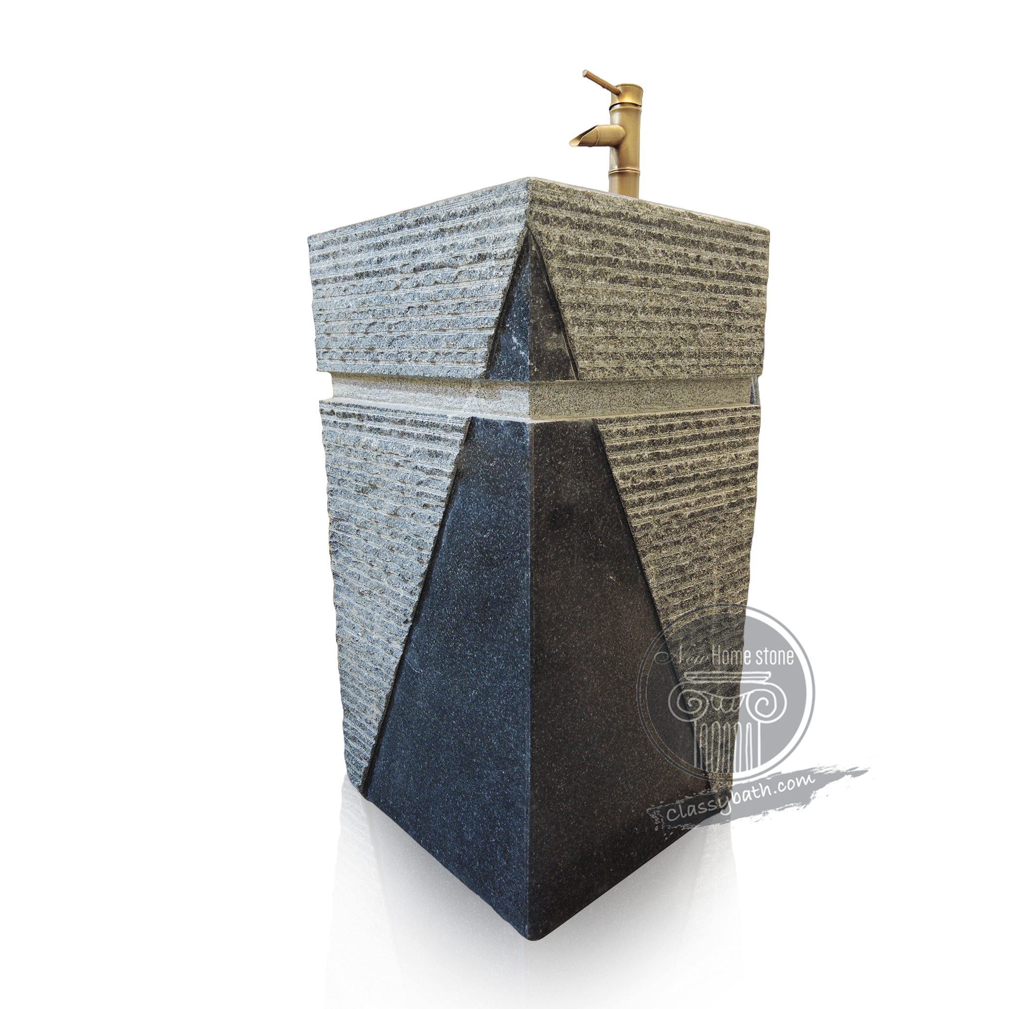 Matte black pedestal sink