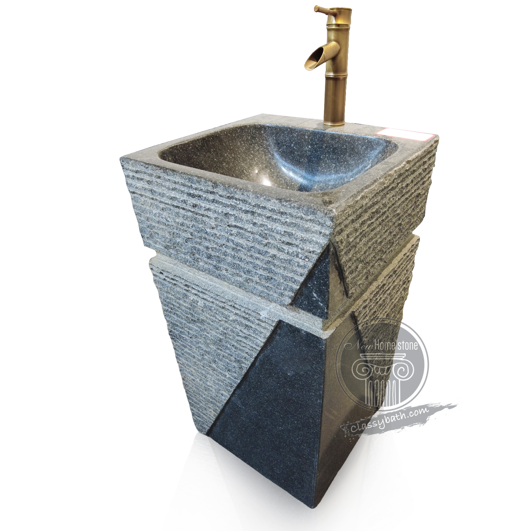 Matte black pedestal sink
