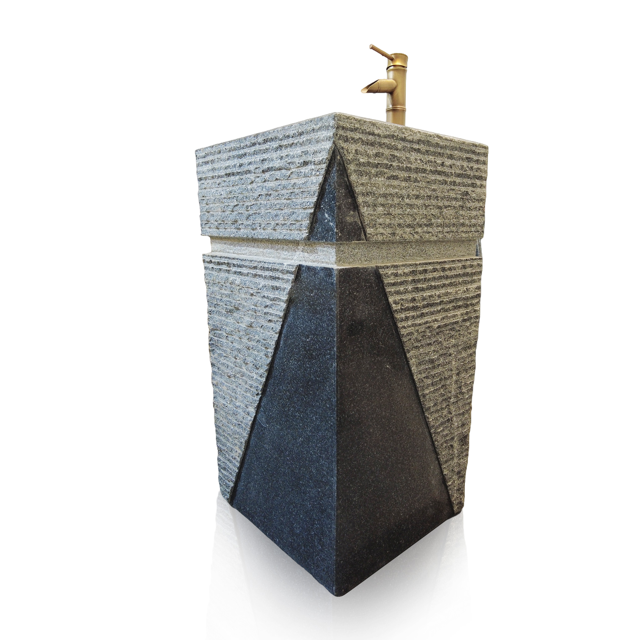 Matte black pedestal sink