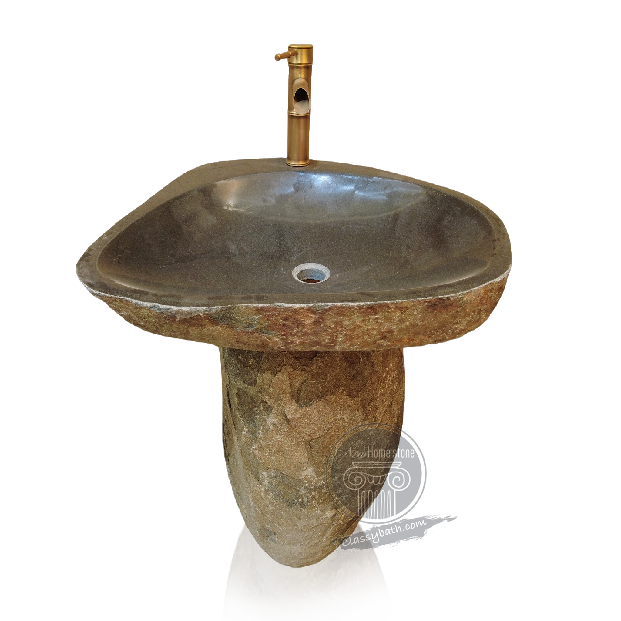 Oval pedestal sink