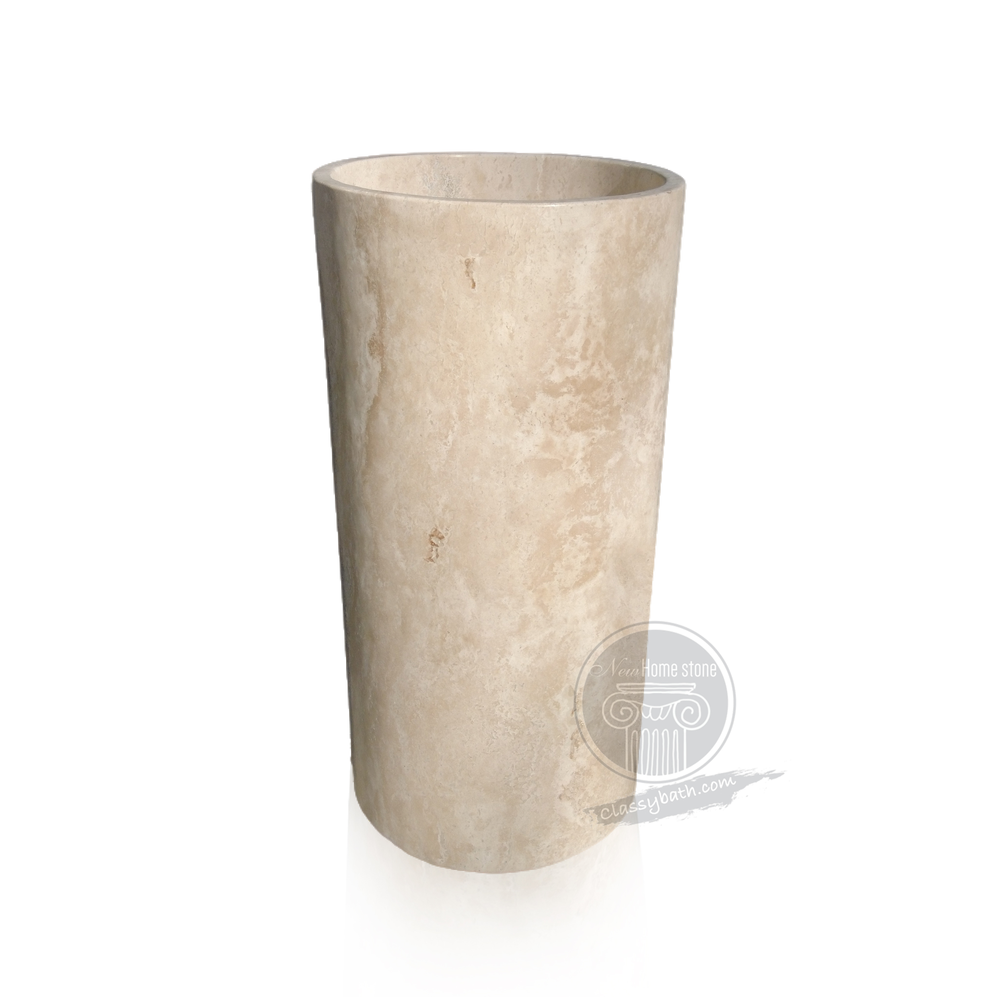Art deco  travertine pedestal sink
