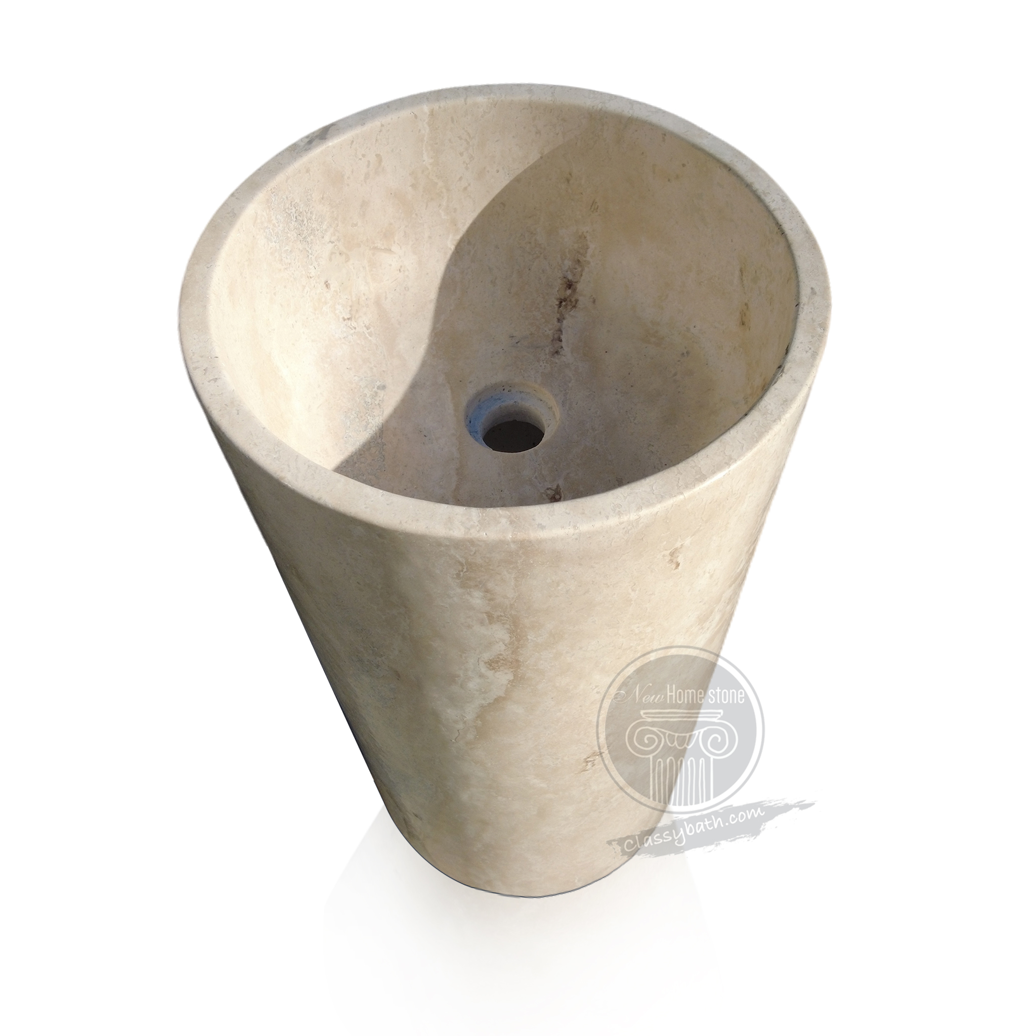 Art deco  travertine pedestal sink