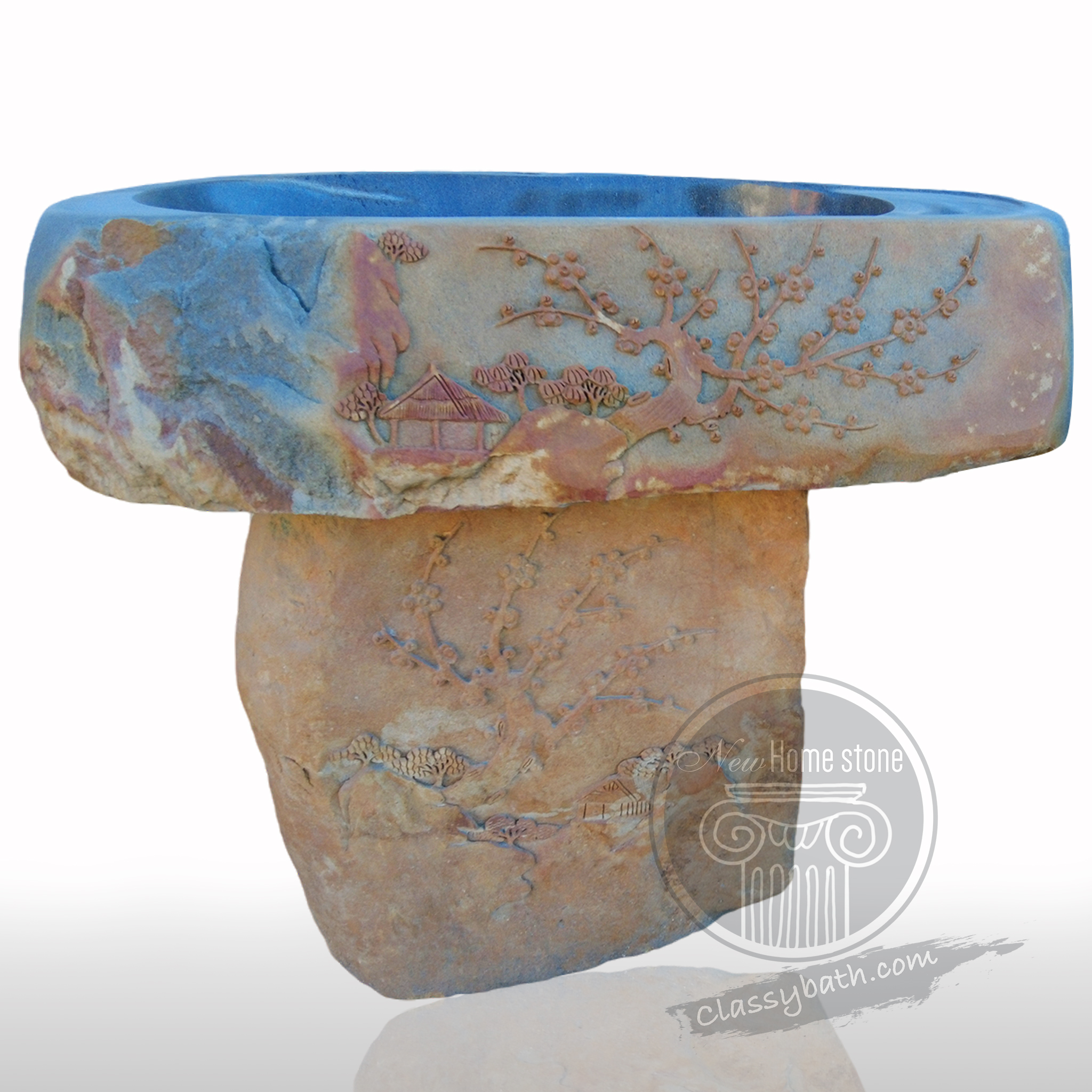 Marble wash basin with pedestal