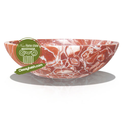 Exquisite Red Marble Bowl Sink